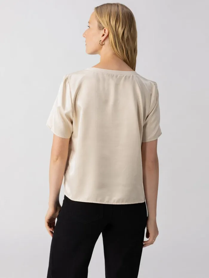 Women Timeless Satin Tee Toasted Almond Sanctuary Clothing Tees and Tops Women Timeless Satin Tee Toasted Almond Sanctuary Clothing Tees and Tops