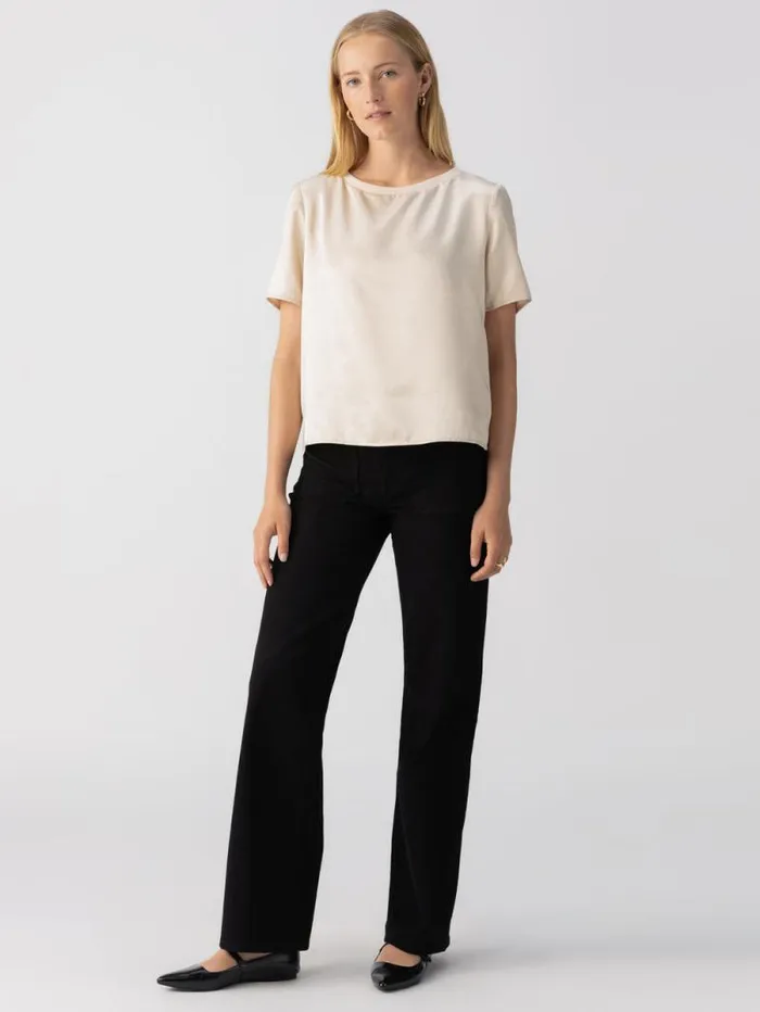 Women Timeless Satin Tee Toasted Almond Sanctuary Clothing Tees and Tops Women Timeless Satin Tee Toasted Almond Sanctuary Clothing Tees and Tops