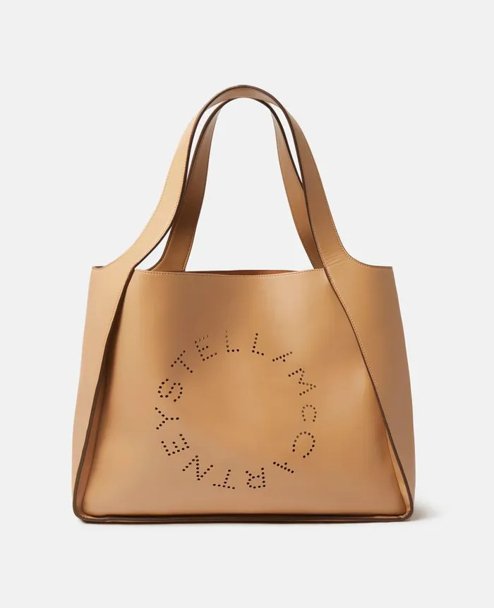 Women TopHandle Bags Stella McCartney Logo Tote Bag Natural