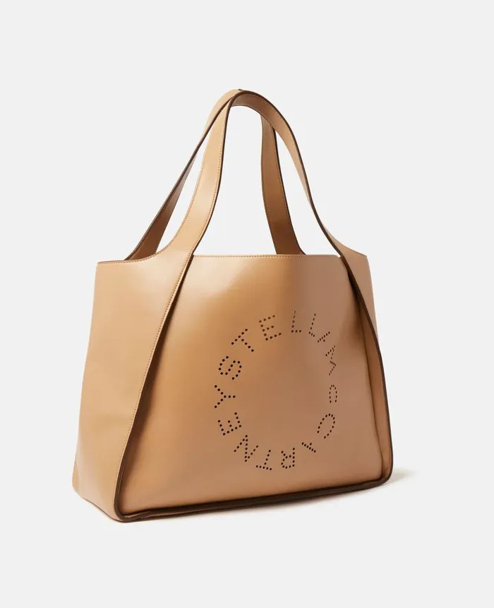 Women TopHandle Bags Stella McCartney Logo Tote Bag Natural