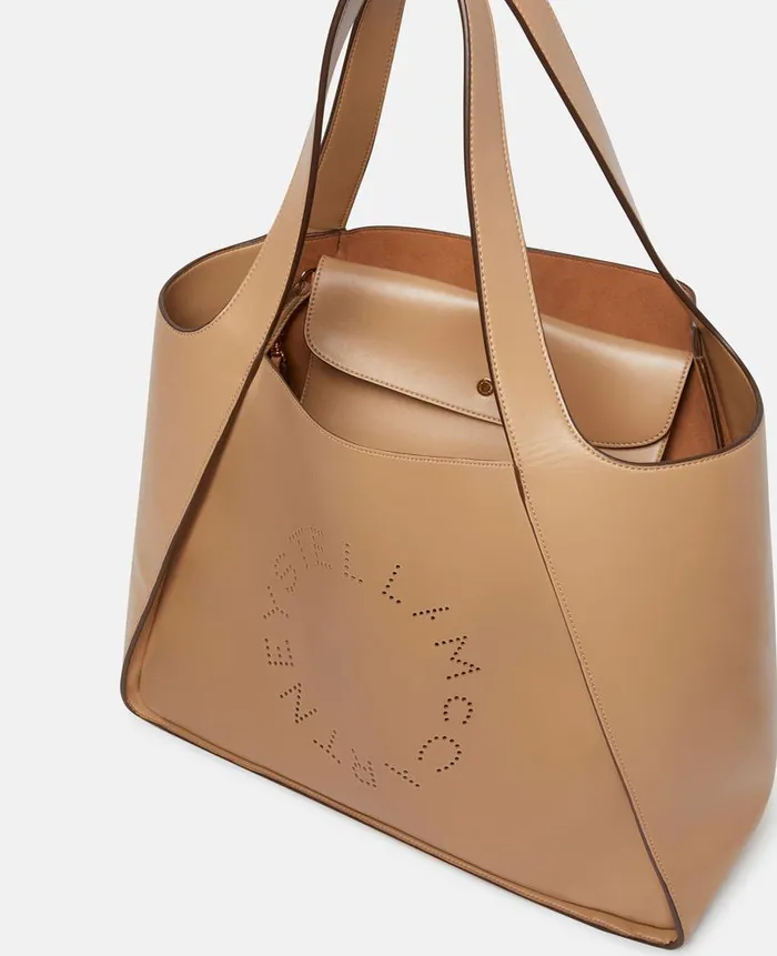 Women TopHandle Bags Stella McCartney Logo Tote Bag Natural
