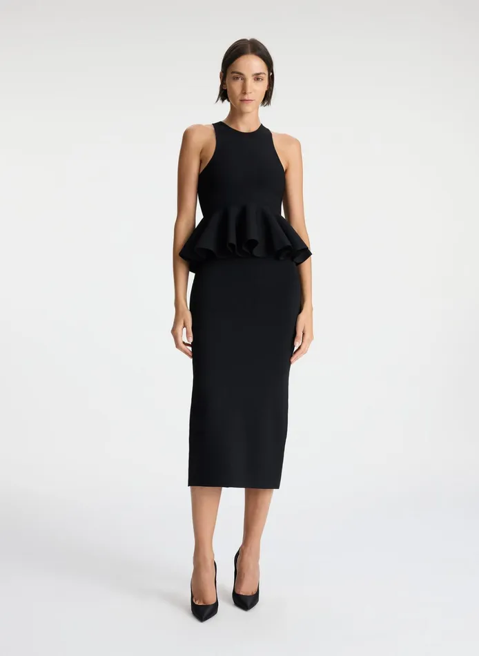 Women Tops ALC Talia Peplum Knit Top Black