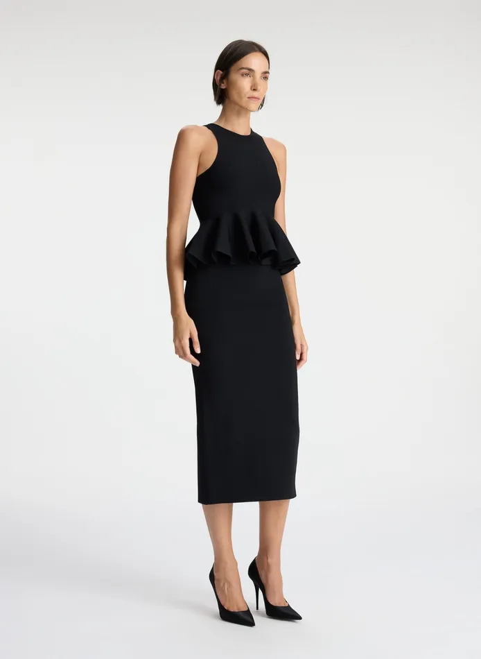 Women Tops ALC Talia Peplum Knit Top Black