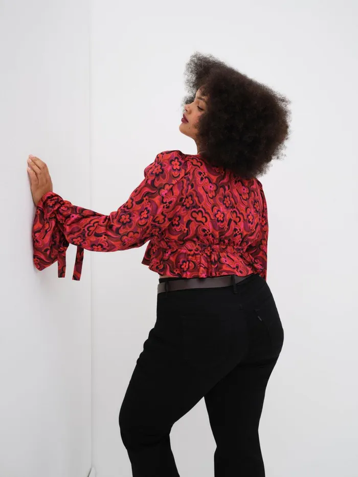 Women Tops For Love and Lemons Davina Tie Front Blouse Red Women Tops For Love and Lemons Davina Tie Front Blouse Red