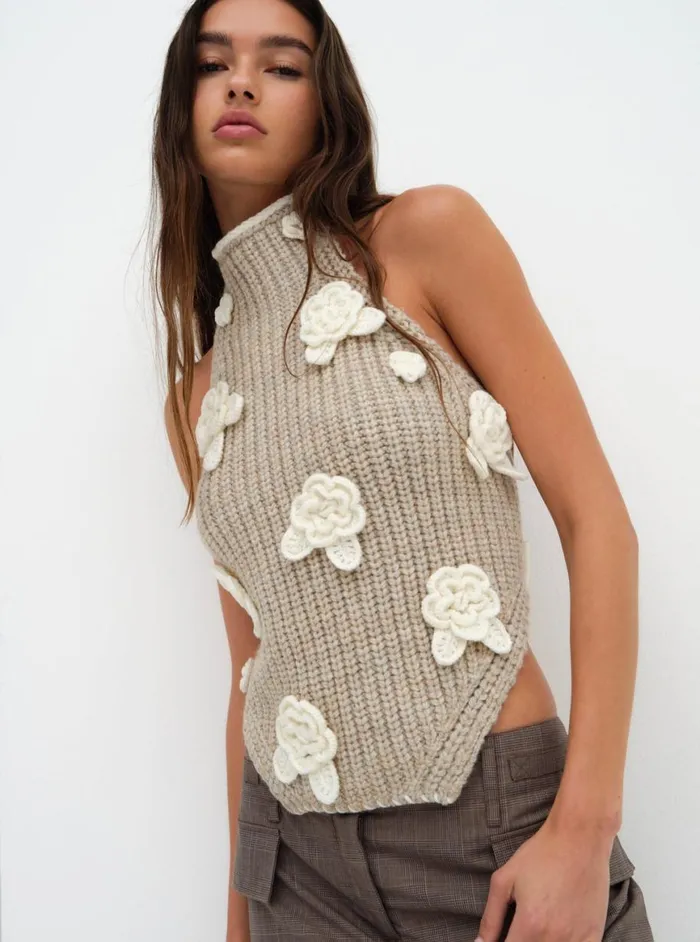 Women Tops For Love and Lemons Iliana Top Grey