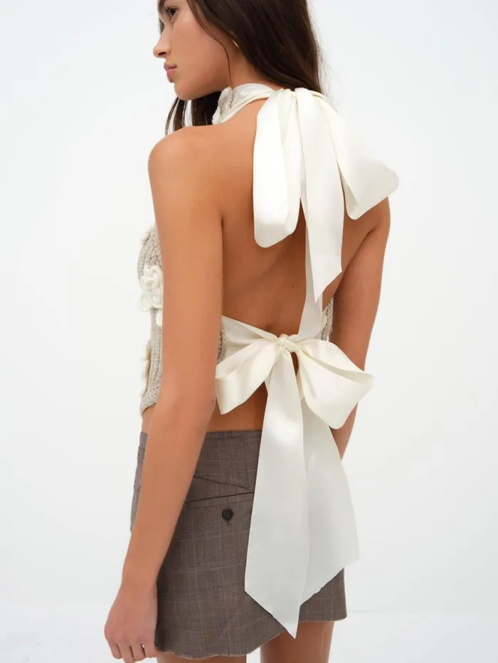 Women Tops For Love and Lemons Iliana Top Grey