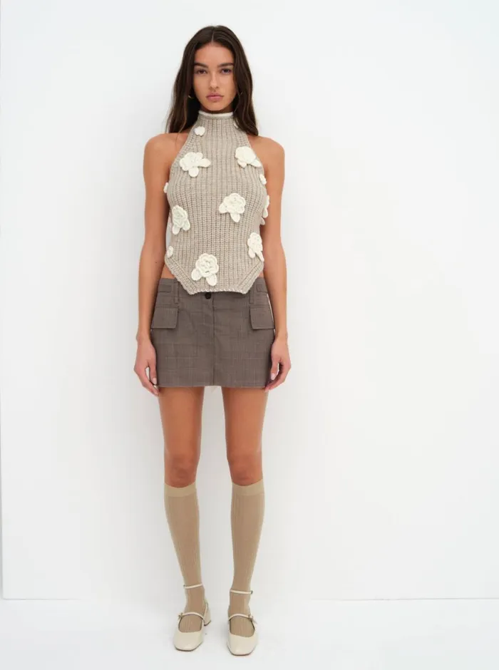 Women Tops For Love and Lemons Iliana Top Grey