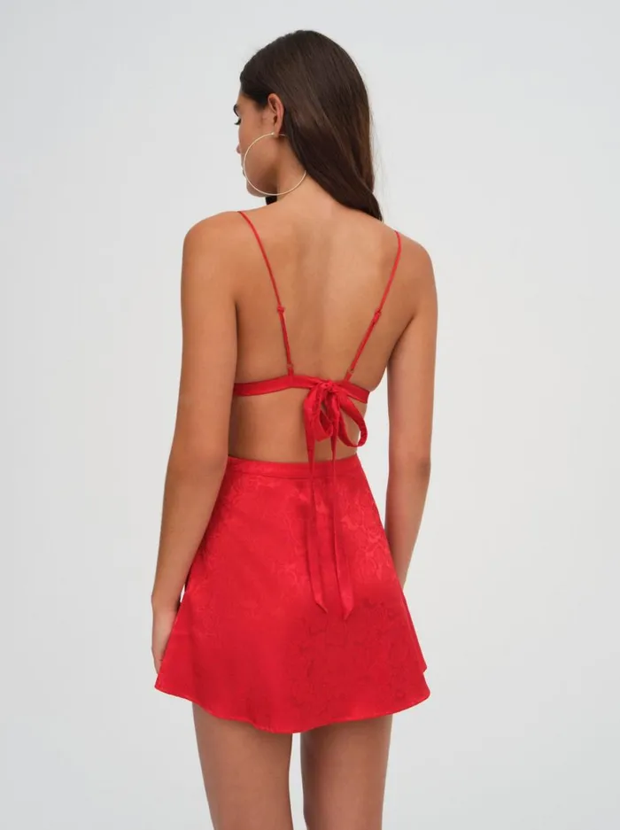 Women Tops For Love and Lemons Otessa Rose Bralette Red