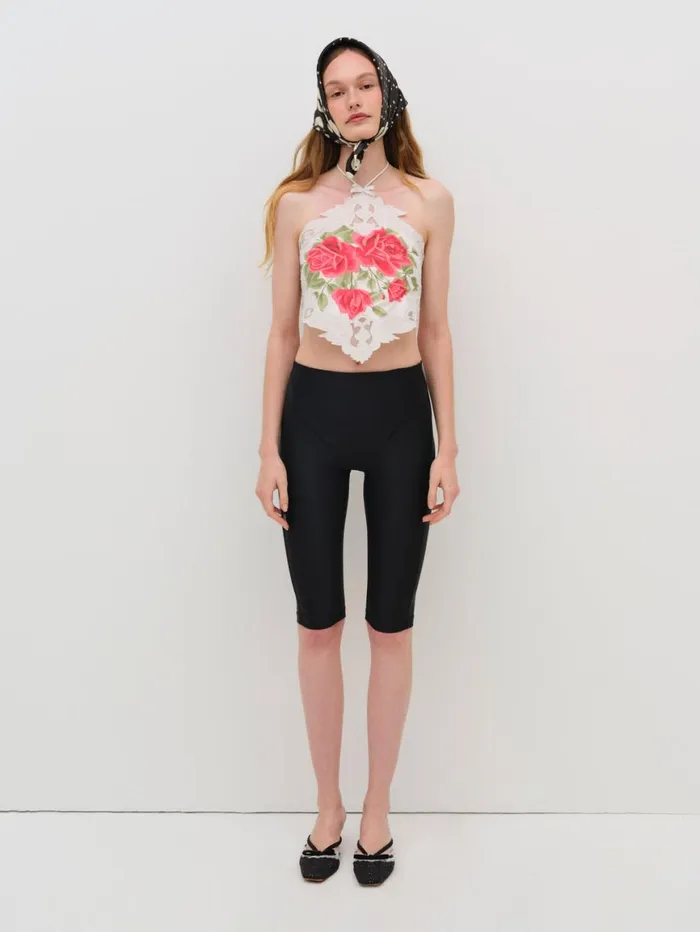Women Tops For Love and Lemons Rose Halter Top Red Women Tops For Love and Lemons Rose Halter Top Red