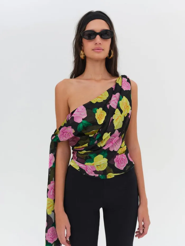 Women Tops For Love and Lemons Zoey Top Black