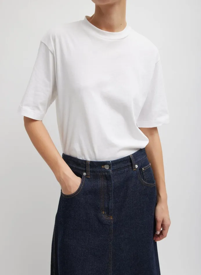 Women Tops Tibi Perfect Unisex TShirt White