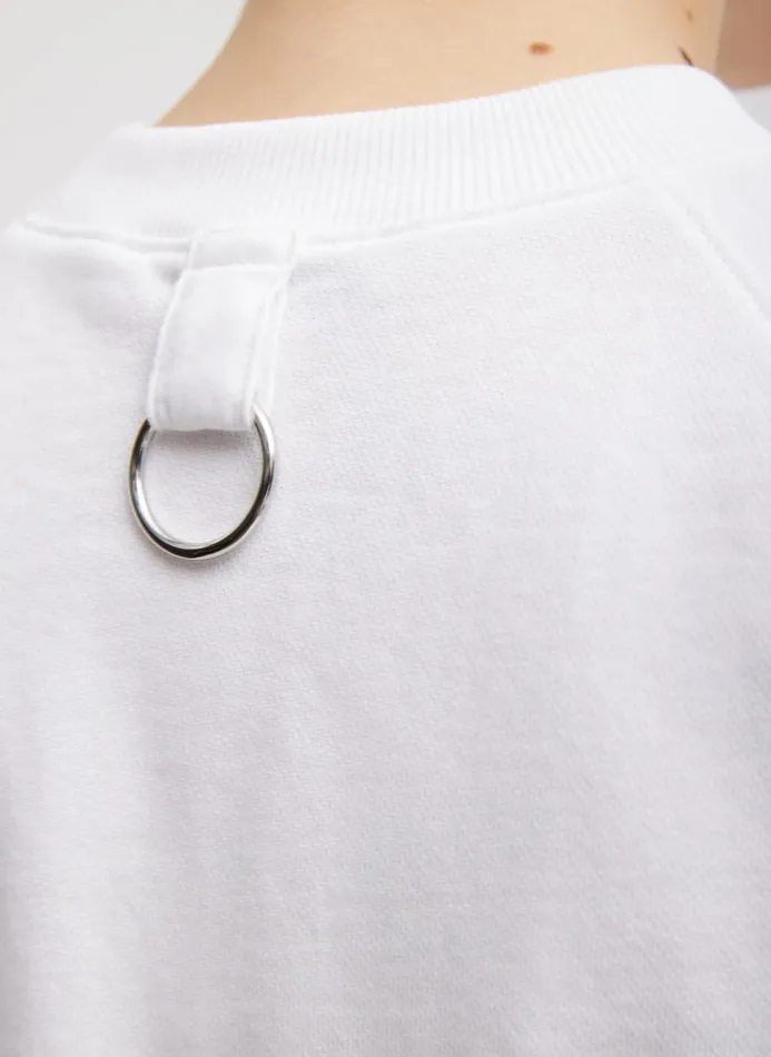 Women Tops Tibi Summer Sweatshirting Sleeveless Easy Top White