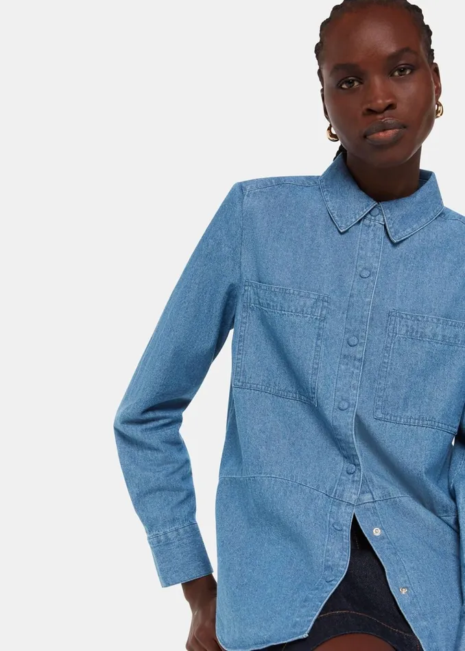 Women Tops Whistles Hailey Denim Shirt