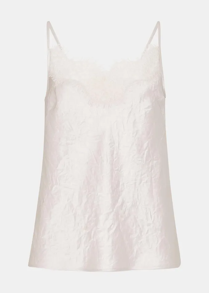 Women Tops Whistles Neutral Lace Trim Cami Top