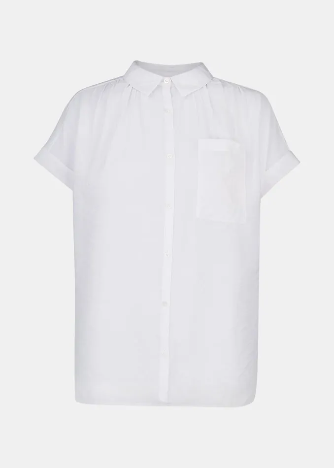 Women Tops Whistles White Nicola Button Through Shirt