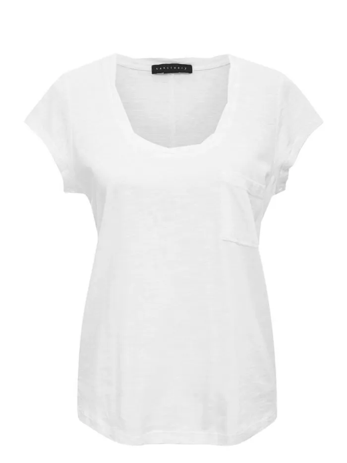 Women Traveler Twist Tee White Inclusive Collection Sanctuary Clothing Inclusive