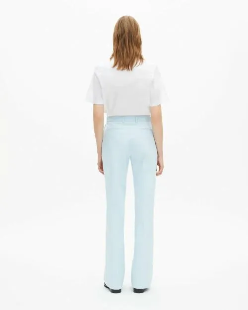 Women Trousers and Jeans The Kooples Blue Cotton Suit Pants Light Blue