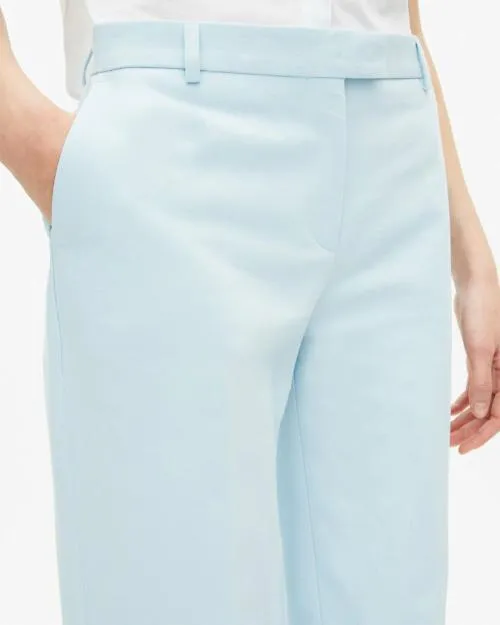Women Trousers and Jeans The Kooples Blue Cotton Suit Pants Light Blue