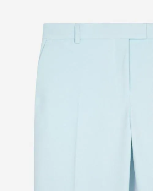 Women Trousers and Jeans The Kooples Blue Cotton Suit Pants Light Blue