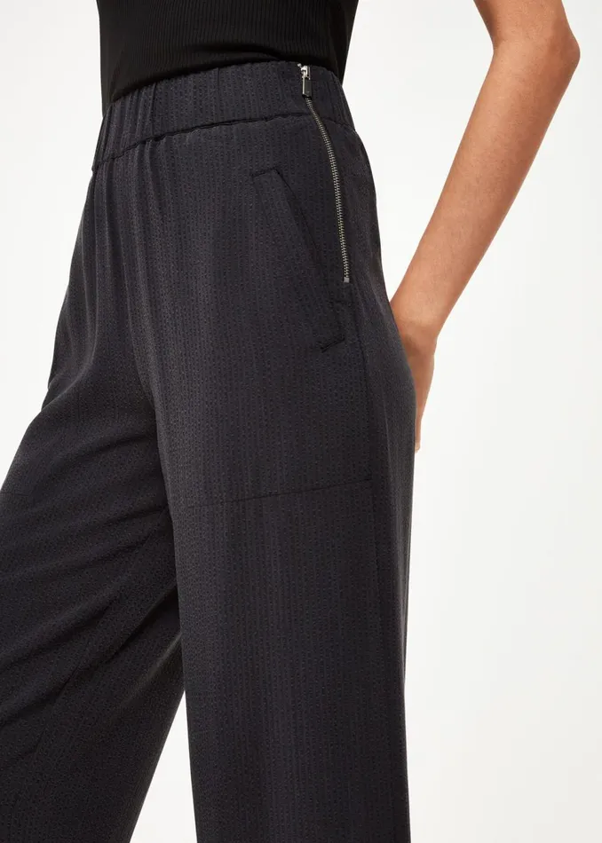 Women Trousers Whistles Black Jade Side Zip Trouser