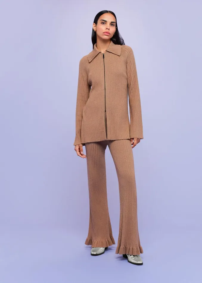Women Trousers Whistles Camel Loki Wool Blend Trouser