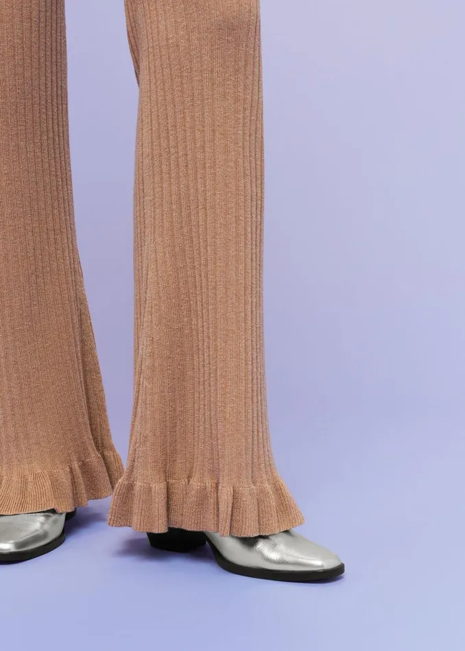 Women Trousers Whistles Camel Loki Wool Blend Trouser