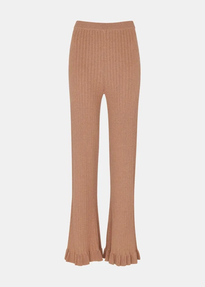 Women Trousers Whistles Camel Loki Wool Blend Trouser