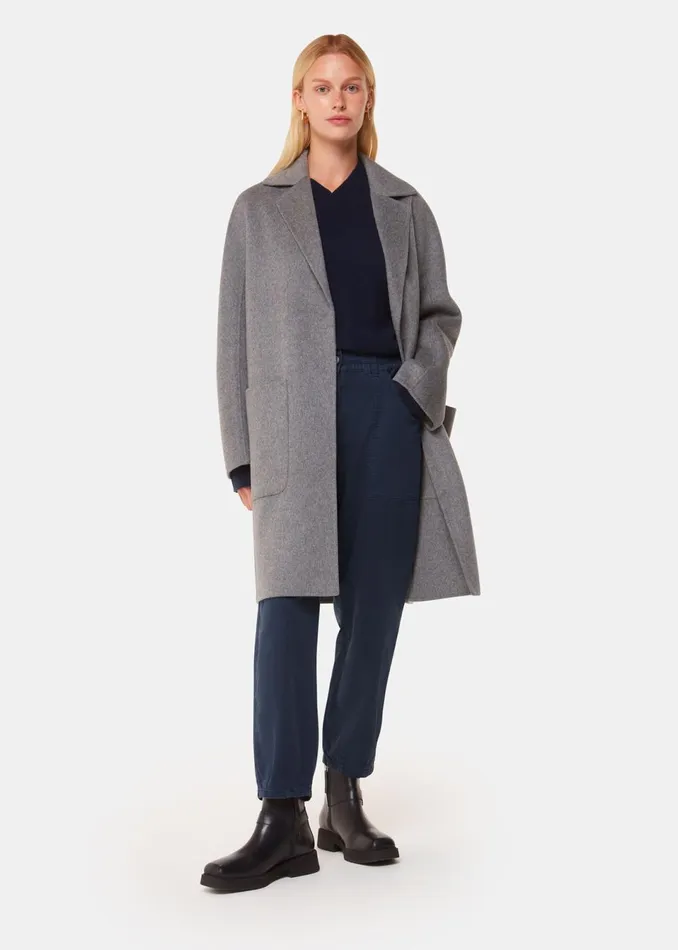 Women Trousers Whistles Navy Tessa Casual Trouser