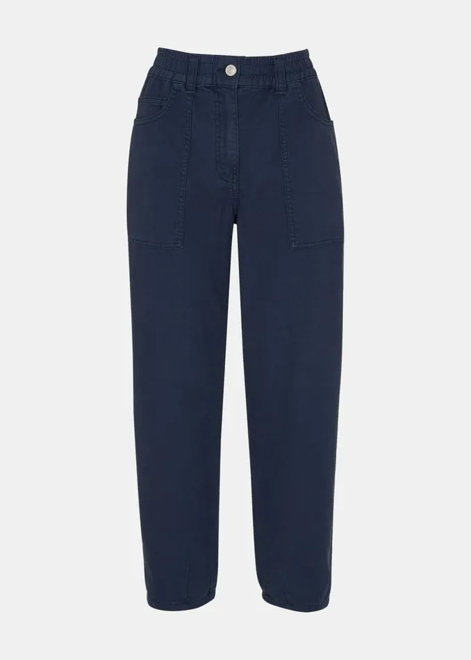Women Trousers Whistles Navy Tessa Casual Trouser