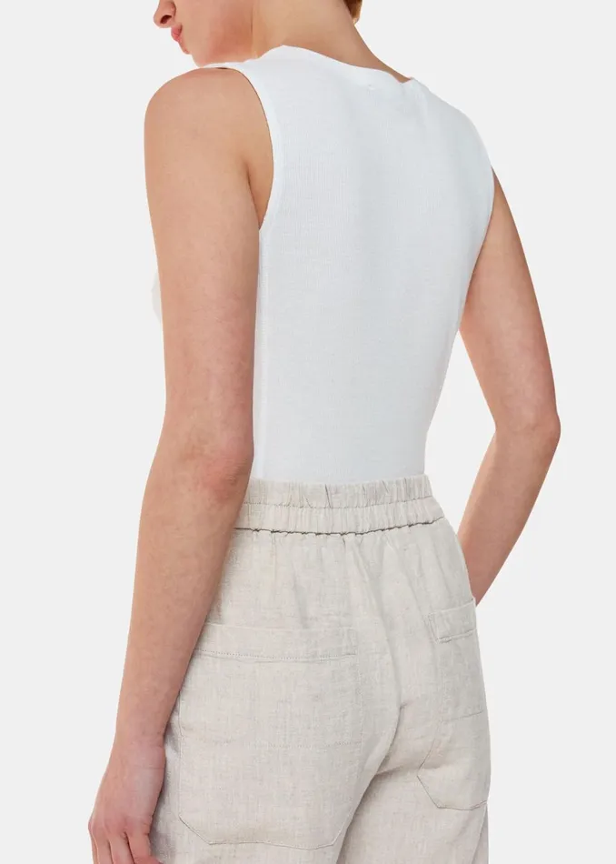 Women Trousers Whistles Oatmeal Linen Barrel Leg Trouser