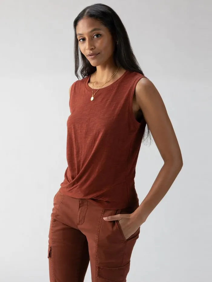 Women Twisted Tank Rich Clay Sanctuary Clothing Tees and Tops