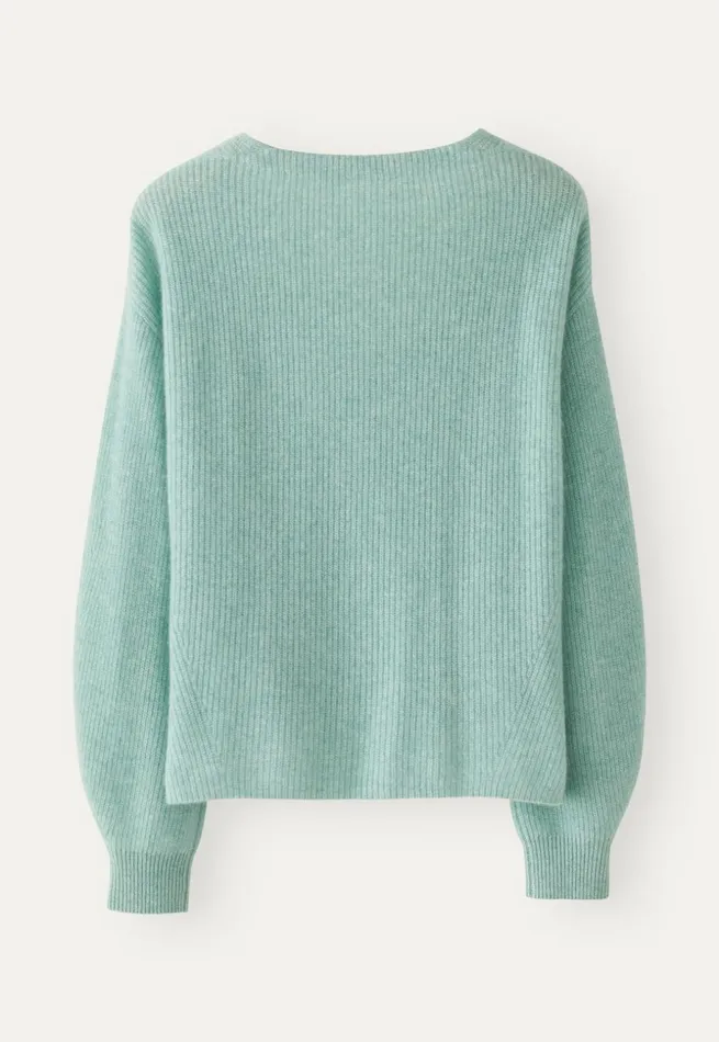 Women Vneck Sweater Soft Jade Poetry Fashion Sweaters