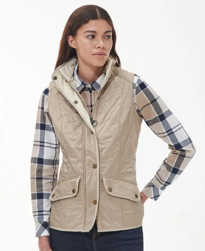 Women Vests Barbour Cavalry Gilet Black