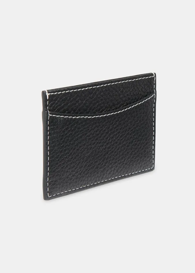 Women Wallets and Cardholders Whistles Black Contrast Stitch Card Holder
