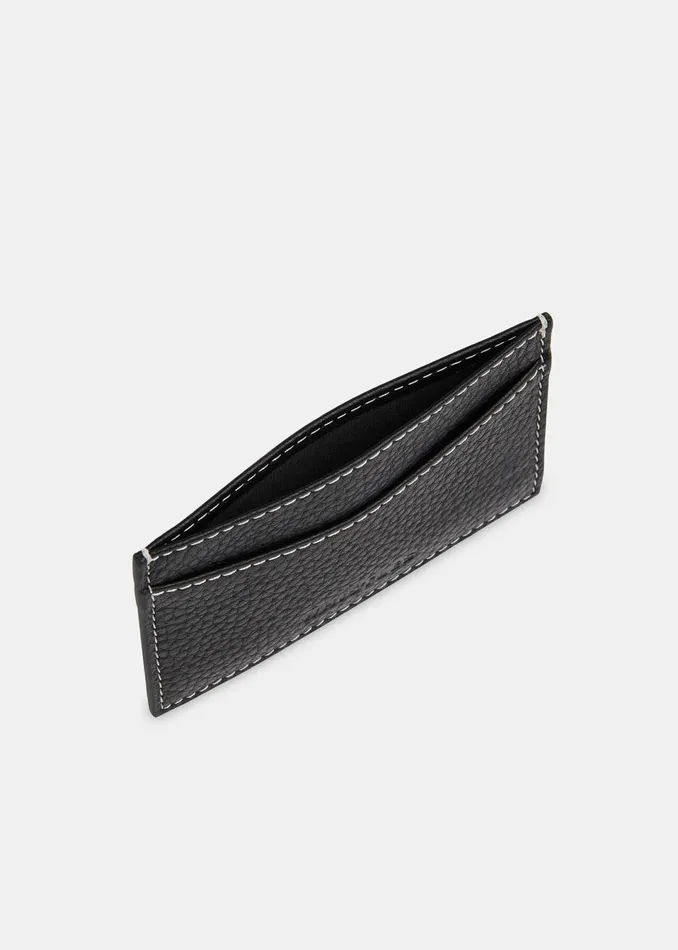 Women Wallets and Cardholders Whistles Black Contrast Stitch Card Holder