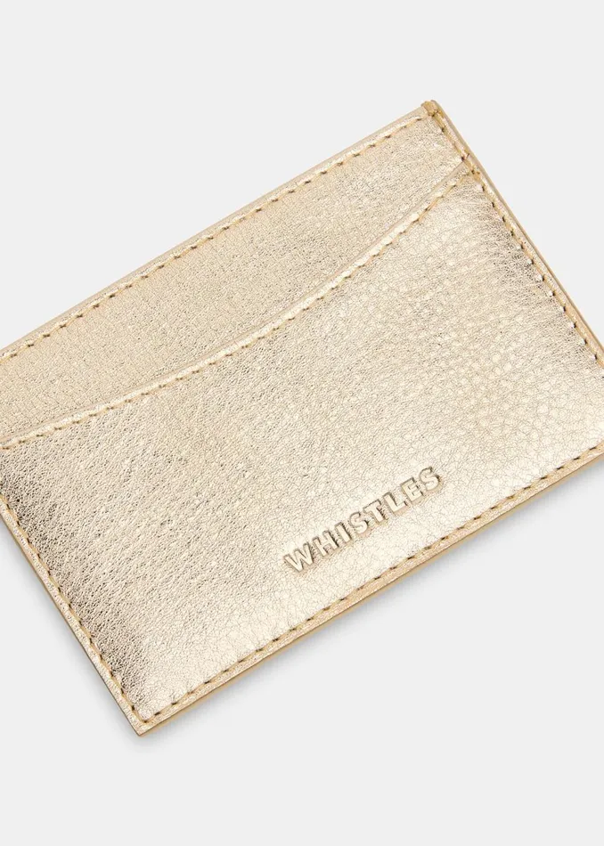 Women Wallets and Cardholders Whistles Gold Card Holder