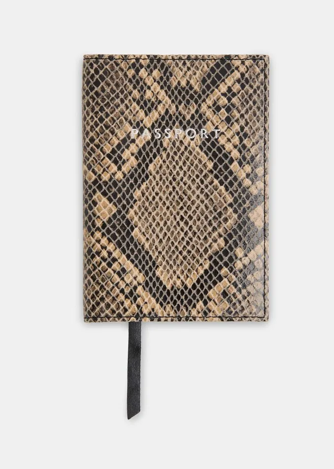 Women Wallets and Cardholders Whistles Snake Print Snake Passport Holder