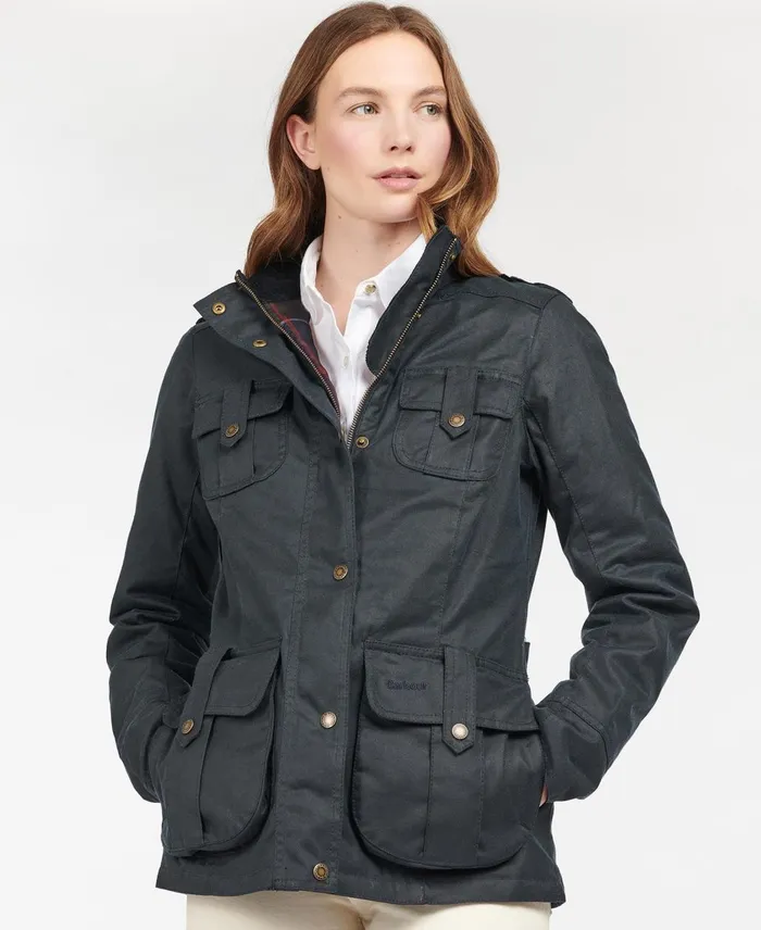 Women Waxed Jackets Barbour Winter Defence Waxed Cotton Jacket Oliveclassic Women Waxed Jackets Barbour Winter Defence Waxed Cotton Jacket Oliveclassic