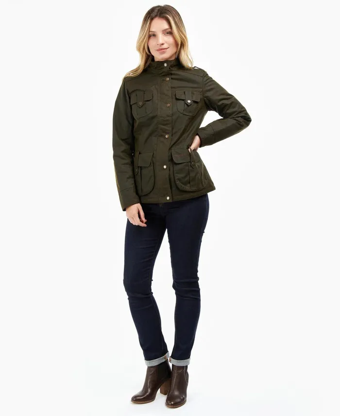 Women Waxed Jackets Barbour Winter Defence Waxed Cotton Jacket Oliveclassic Women Waxed Jackets Barbour Winter Defence Waxed Cotton Jacket Oliveclassic