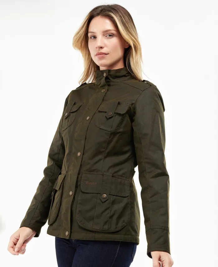 Women Waxed Jackets Barbour Winter Defence Waxed Cotton Jacket Oliveclassic Women Waxed Jackets Barbour Winter Defence Waxed Cotton Jacket Oliveclassic
