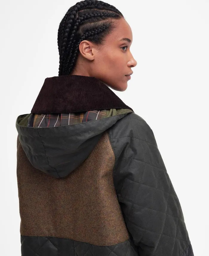 Women Waxed Jackets Barbour X GANNI Short Burghley Quilted Wax Jacket Navydull Classicclassic Women Waxed Jackets Barbour X GANNI Short Burghley Quilted Wax Jacket Navydull Classicclassic