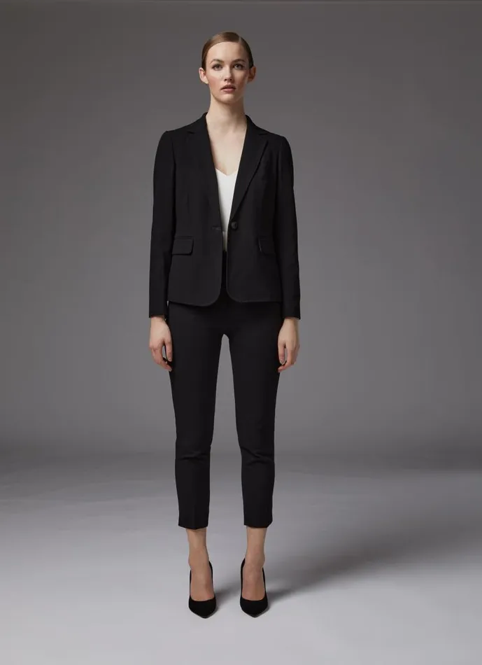 Women Wiley Black Recycled Crepe Jacket Black LKBennett Coats and Jackets
