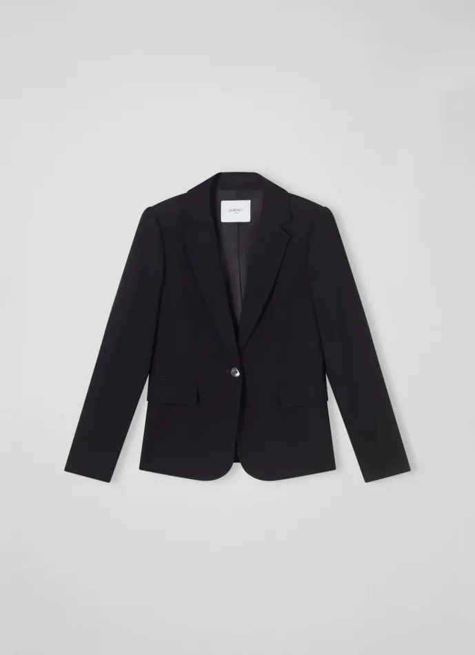 Women Wiley Black Recycled Crepe Jacket Black LKBennett Coats and Jackets