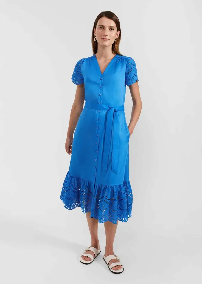 Women Yasmine Dress Crystal Blue Hobbs Dresses and Jumpsuits