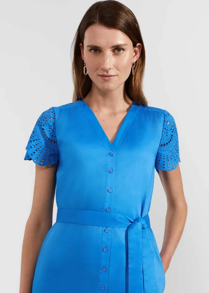 Women Yasmine Dress Crystal Blue Hobbs Dresses and Jumpsuits